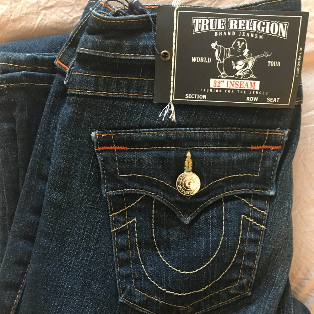 True Religion skinny flap jeans
